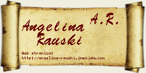Angelina Rauški vizit kartica